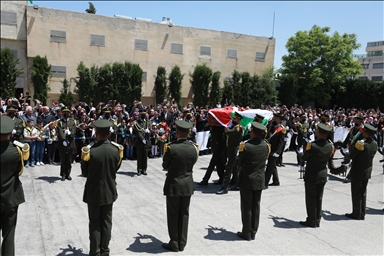 Prosesi pemakaman Shireen Abu Akleh di Ramallah