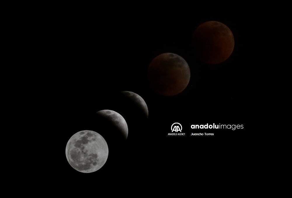 Así se vio la 'luna de sangre' o eclipse lunar en Bogotá