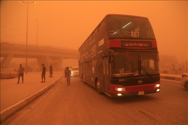 La tormenta de arena que azotó a la capital de Irak