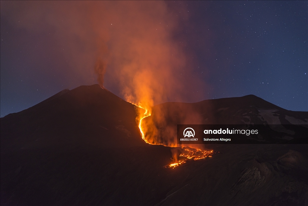 Volcano Etna Eruption