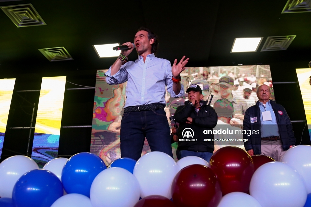 El candidato a la presidencia de Colombia Federico Gutiérrez realizó un acto de campaña en Bogotá