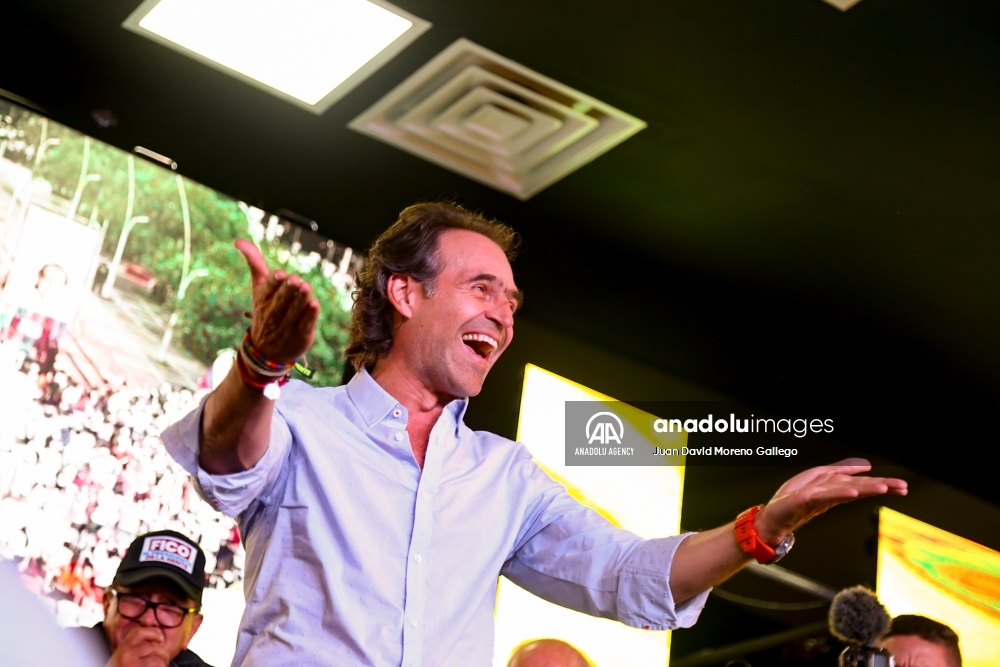 El candidato a la presidencia de Colombia Federico Gutiérrez realizó un acto de campaña en Bogotá