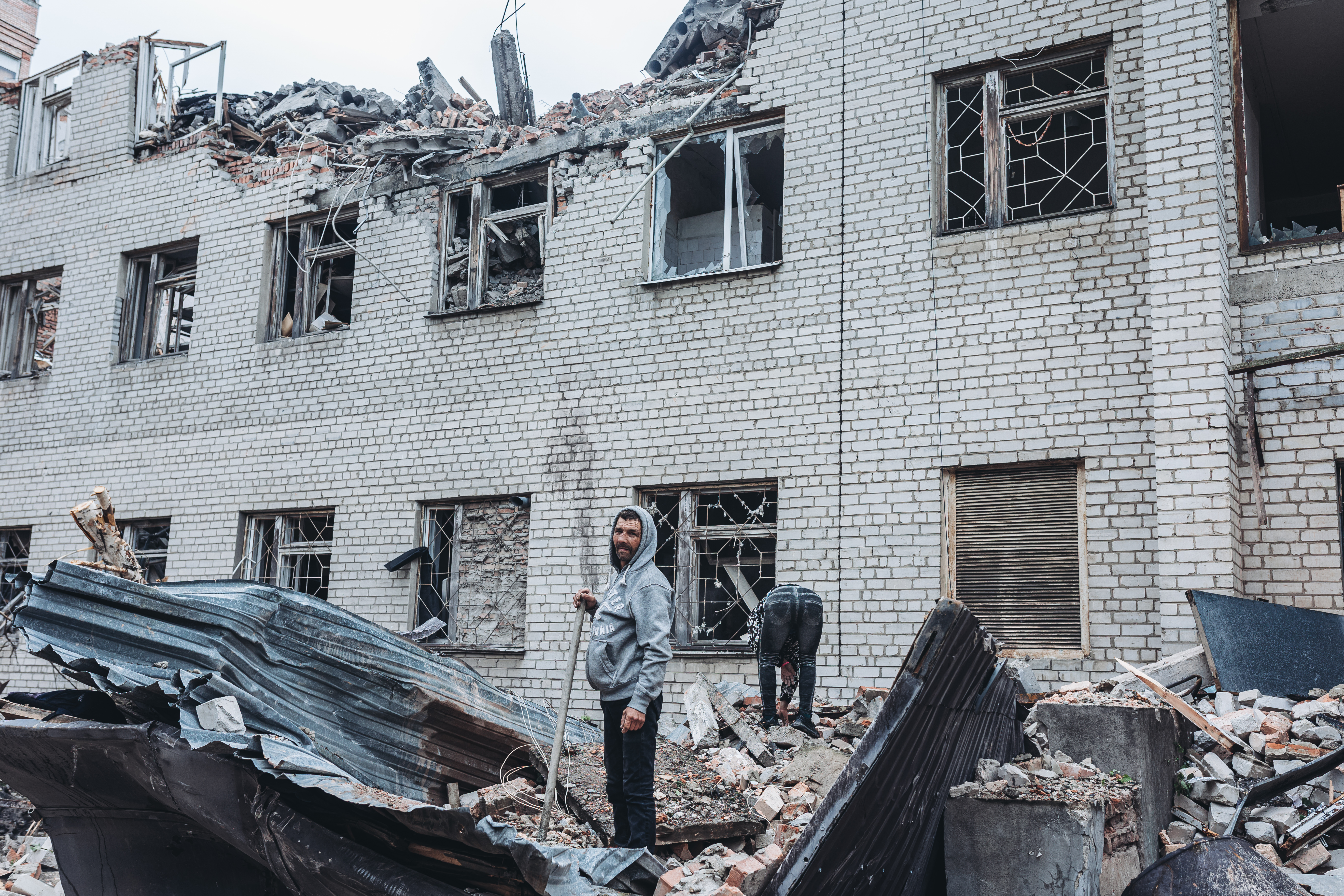 Donetsk Oblastı'nda bulunan Bahmut yerleşim yerindeki hasar görüntülendi