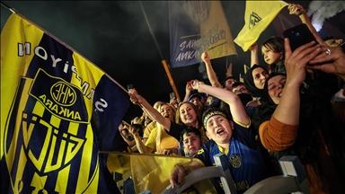 MKE Ankaragücü şampiyonluğunu kutluyor