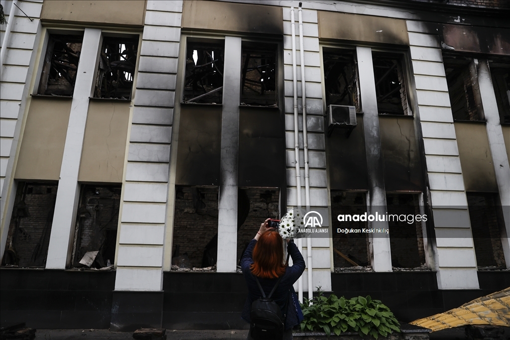 Ukrayna'nın İrpin kentindeki üniversite, Rus saldırılarında siviller için sığınak oldu
