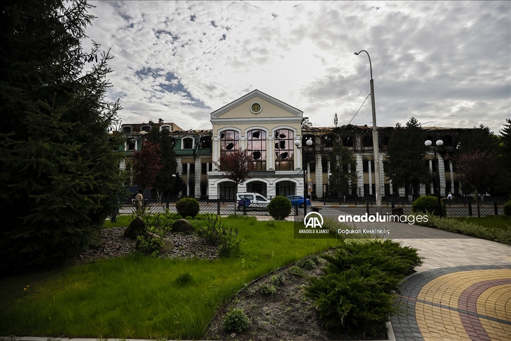 Ukrayna'nın İrpin kentindeki üniversite, Rus saldırılarında siviller için sığınak oldu