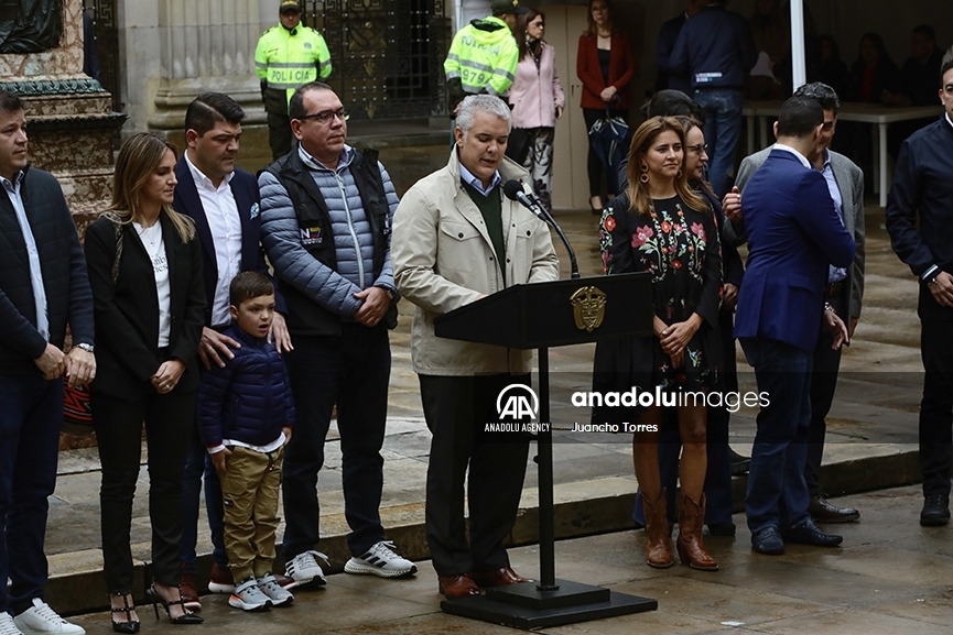 El presidente de Colombia, Iván Duque Márquez, depositó su voto y habló ante los medios en las elecciones presidenciales 2022