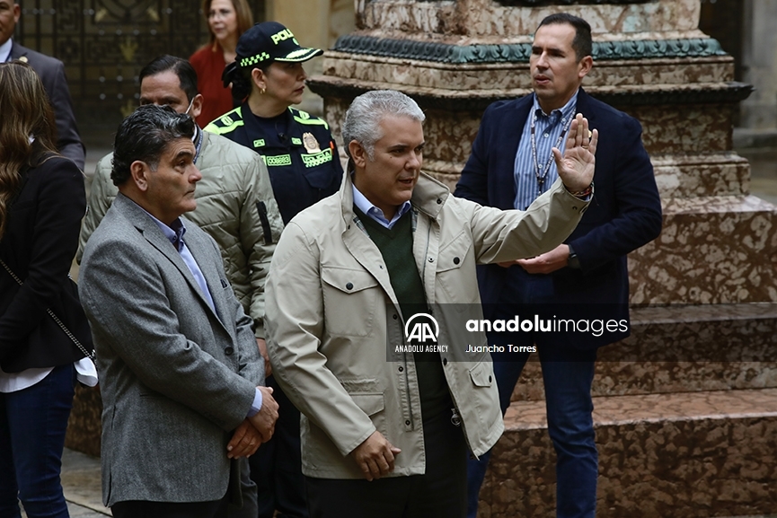 El presidente de Colombia, Iván Duque Márquez, depositó su voto y habló ante los medios en las elecciones presidenciales 2022