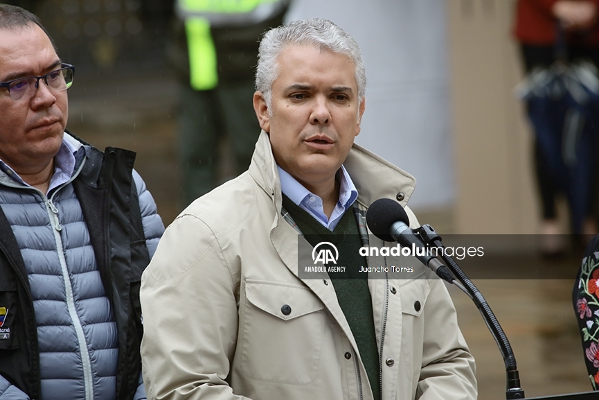 El presidente de Colombia, Iván Duque Márquez, depositó su voto y habló ante los medios en las elecciones presidenciales 2022
