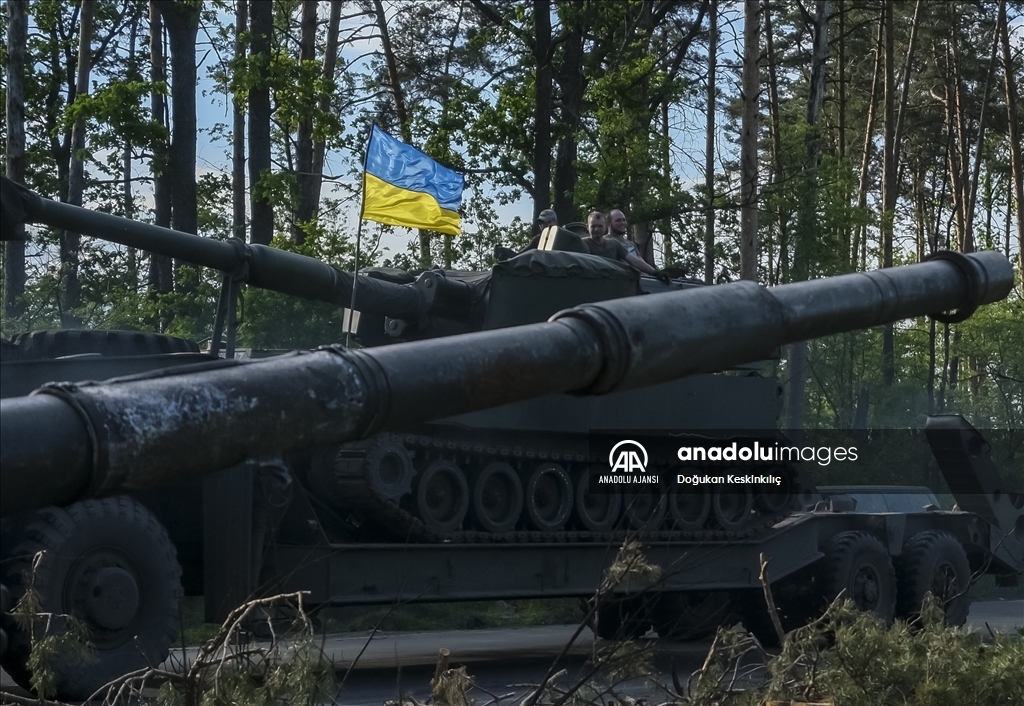 Ukrayna askeri konvoyu Kiev bölgesinde görüntülendi