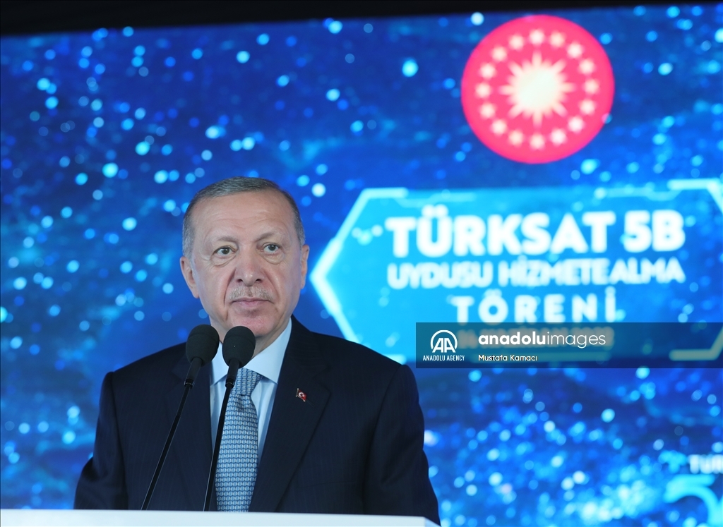 ماهواره ترکست 5B ترکیه با حضور اردوغان مورد بهره‌برداری قرار گرفت