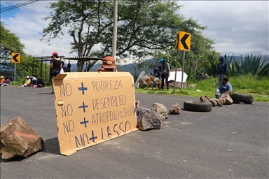 Organizaciones sociales desarrollan un paro nacional contra el Gobierno en Ecuador