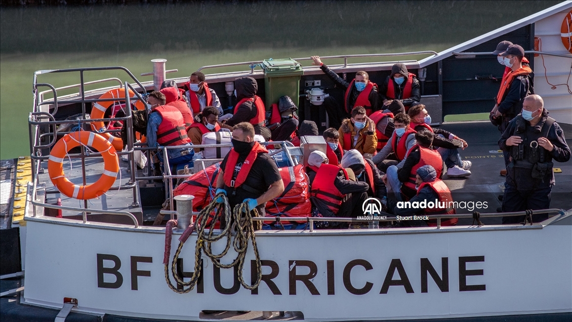 Migrants brought ashore after attempting to cross English Channel