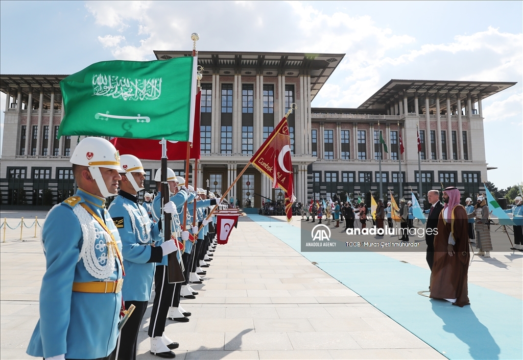 استقبال رسمی اردوغان از بن سلمان در آنکارا 