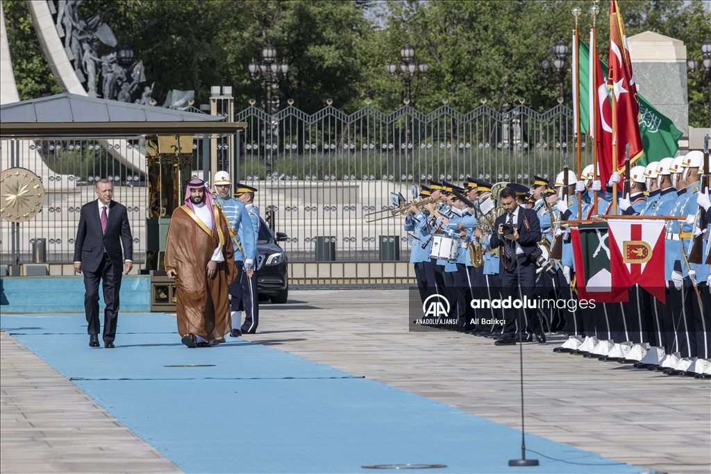 Cumhurbaşkanı Erdoğan, Suudi Arabistan Veliaht Prensi Selman'ı resmi törenle karşıladı