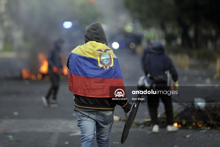 Décimo día de fuertes manifestaciones en medio de la huelga nacional en Ecuador