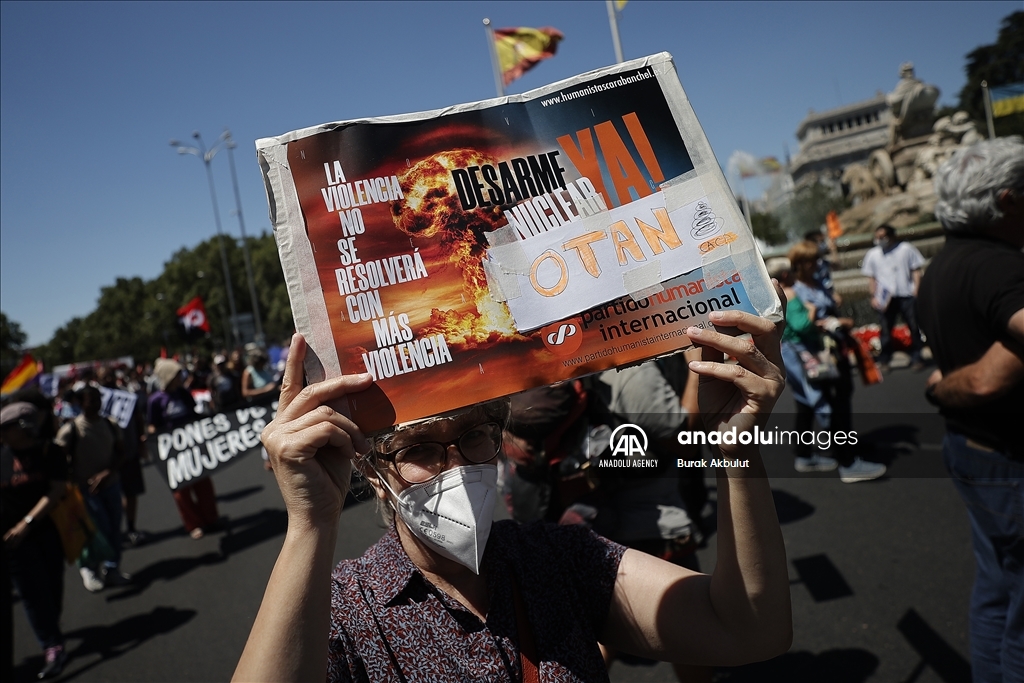 Demonstration against Nato summit in Madrid