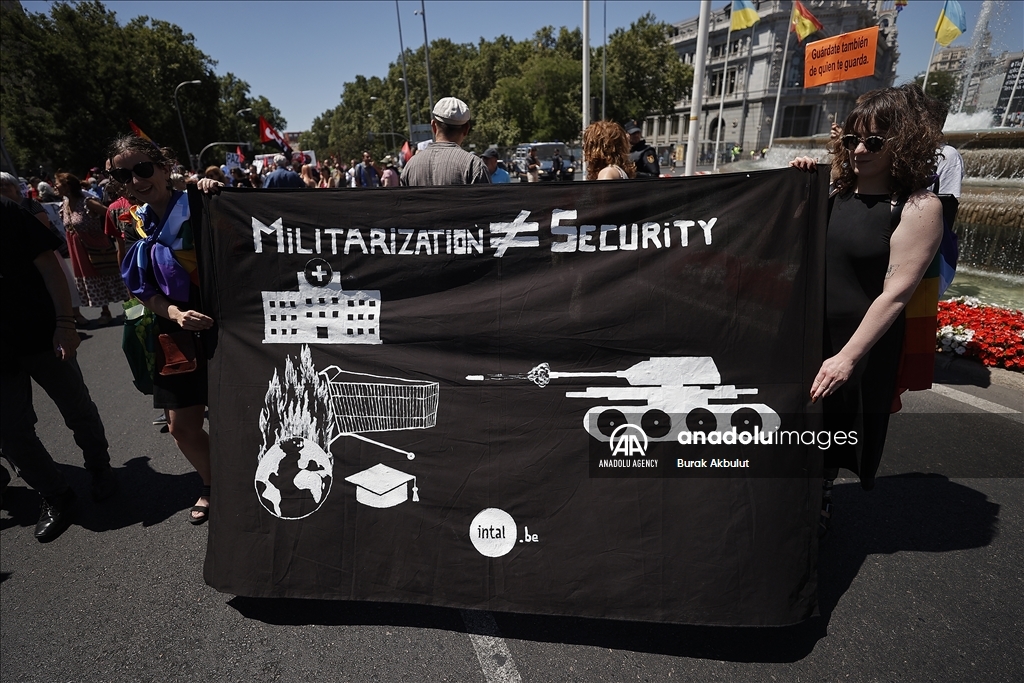 Demonstration against Nato summit in Madrid