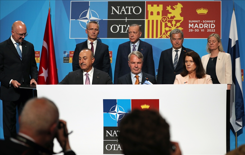Turkiye, Sweden, Finland sign memorandum on Nordic countries' NATO bids