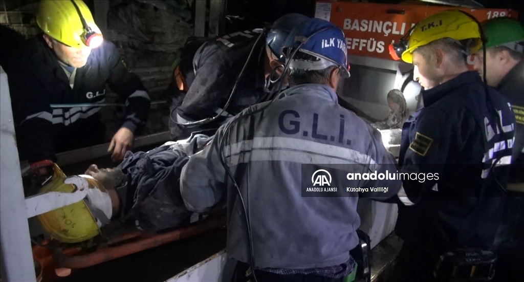 Kütahya'da yerin 140 metre altında maden kazası tatbikatı yapıldı