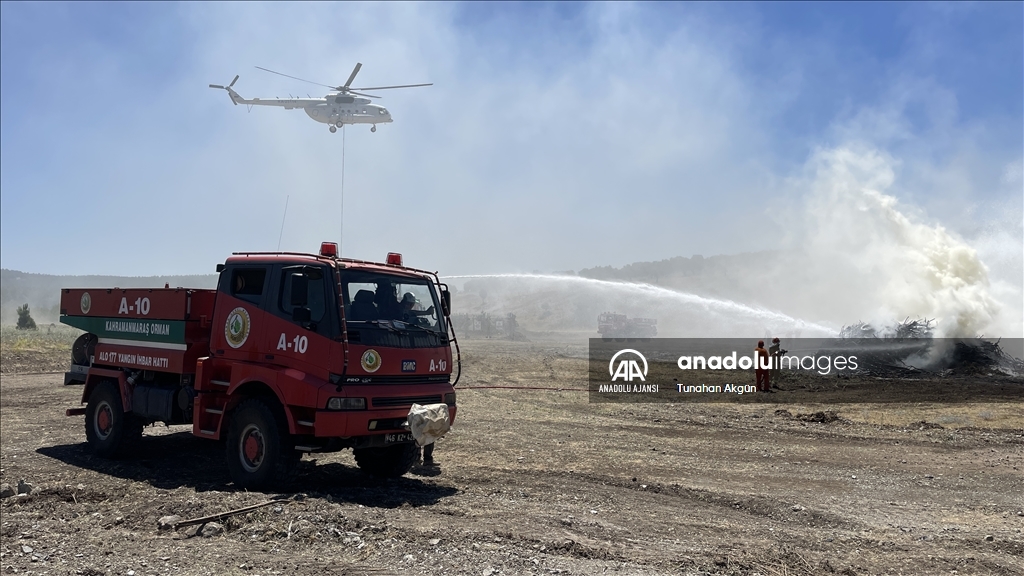 Kahramanmaraş'ta orman yangınına müdahale tatbikatı gerçekleştirildi