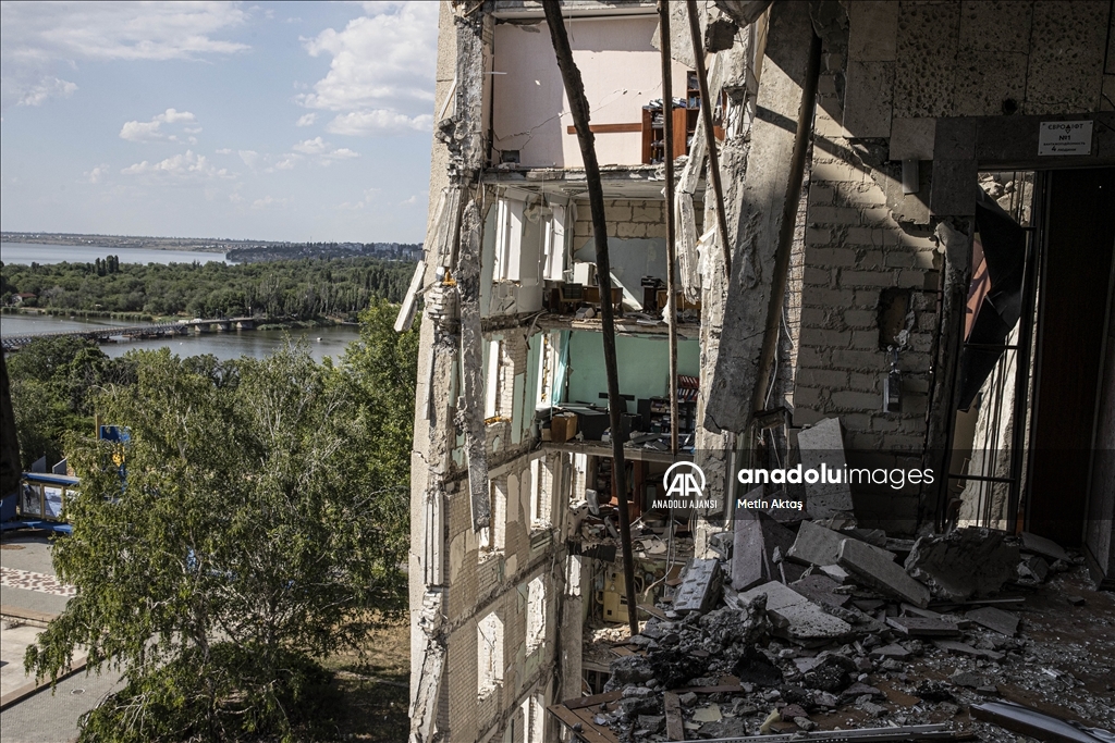 Ukrayna'nın Karadeniz bölgesindeki liman kenti Mıkolayiv, savaşın izlerini taşıyor