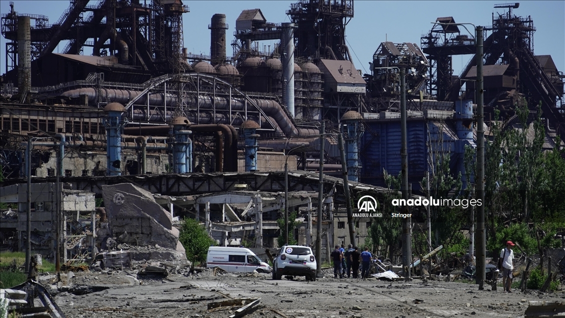 Azovstal Metalürji Fabrikası sahasında sessizlik hüküm sürüyor