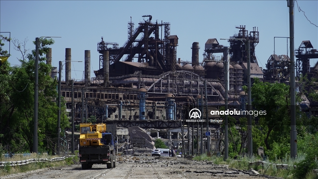 Azovstal Metalürji Fabrikası sahasında sessizlik hüküm sürüyor