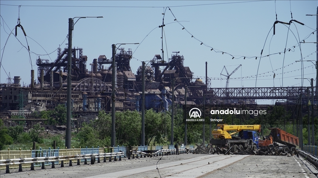 Azovstal Metalürji Fabrikası sahasında sessizlik hüküm sürüyor