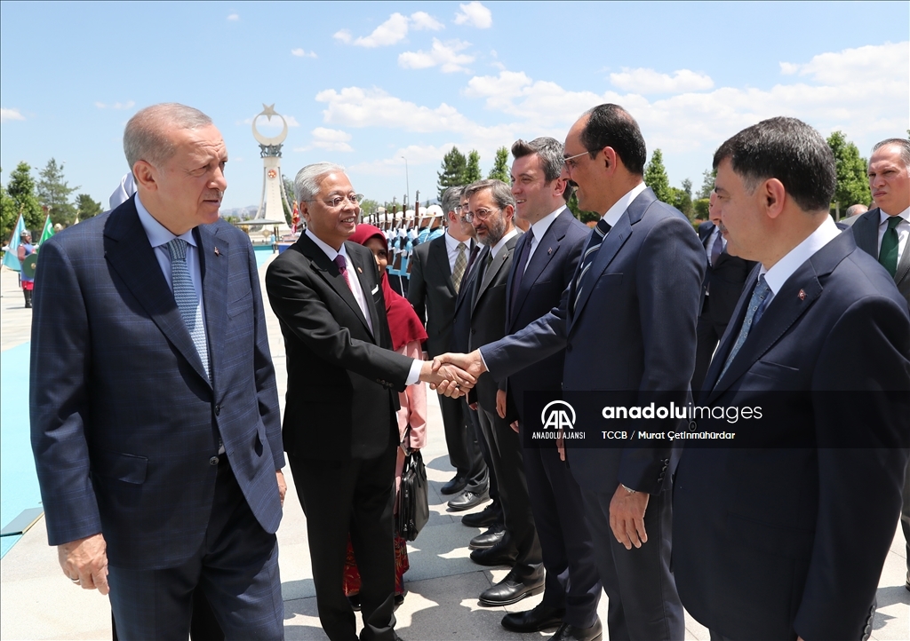 Cumhurbaşkanı Erdoğan, Malezya Başbakanı Yakub'u resmi törenle karşıladı