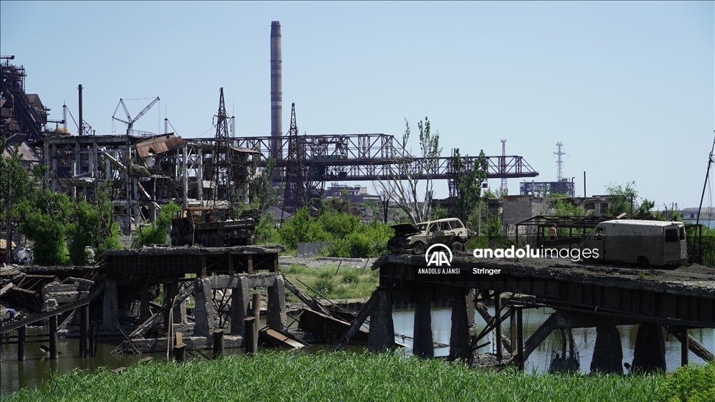 Azovstal Metalürji Fabrikası sahasında sessizlik hüküm sürüyor