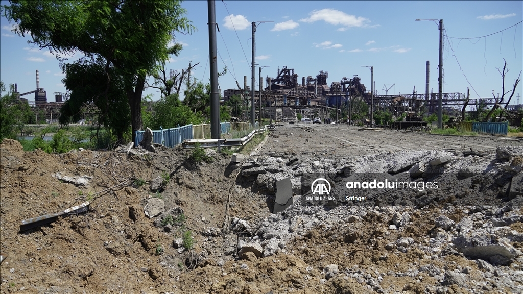 Azovstal Metalürji Fabrikası sahasında sessizlik hüküm sürüyor