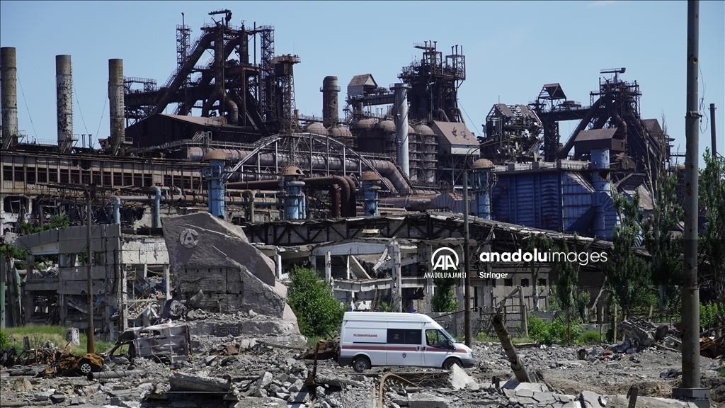 Azovstal Metalürji Fabrikası sahasında sessizlik hüküm sürüyor