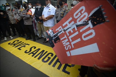 Demonstrasi selamatkan Pulau Sangihe di Jakarta