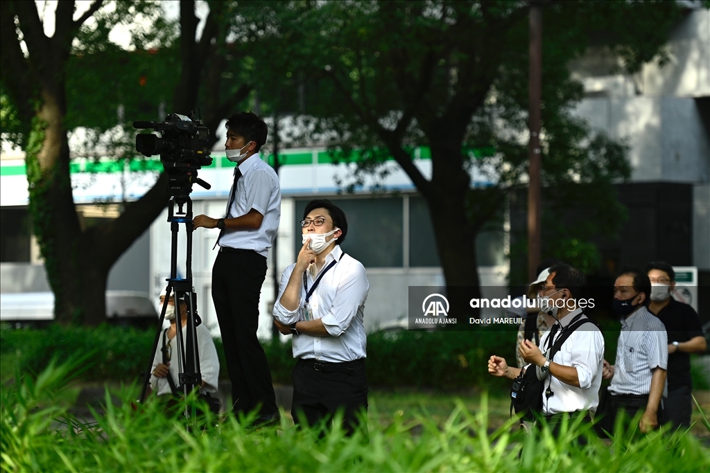 Eski Japonya Başbakanı Abe Şinzo için düzenlenen tören