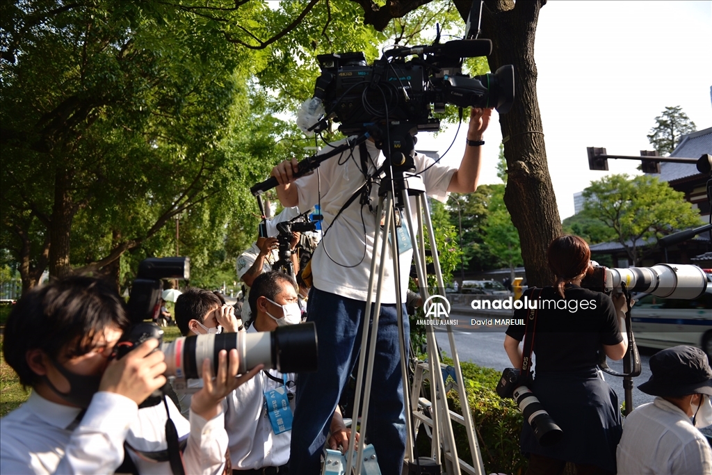 Eski Japonya Başbakanı Abe Şinzo için düzenlenen tören