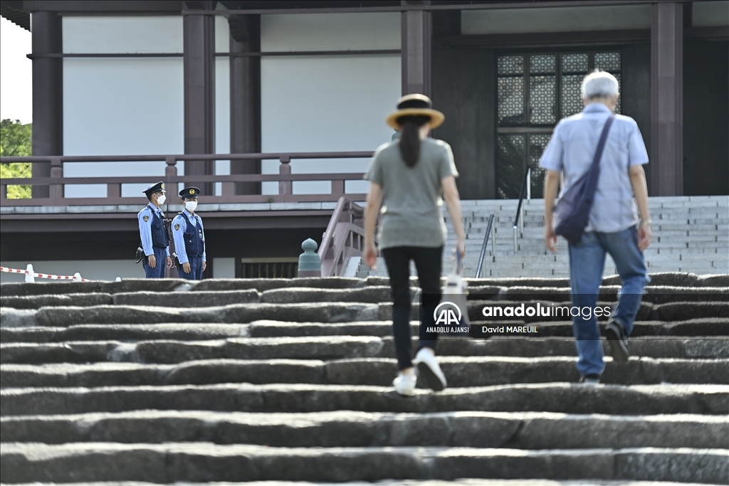 Eski Japonya Başbakanı Abe Şinzo için düzenlenen tören