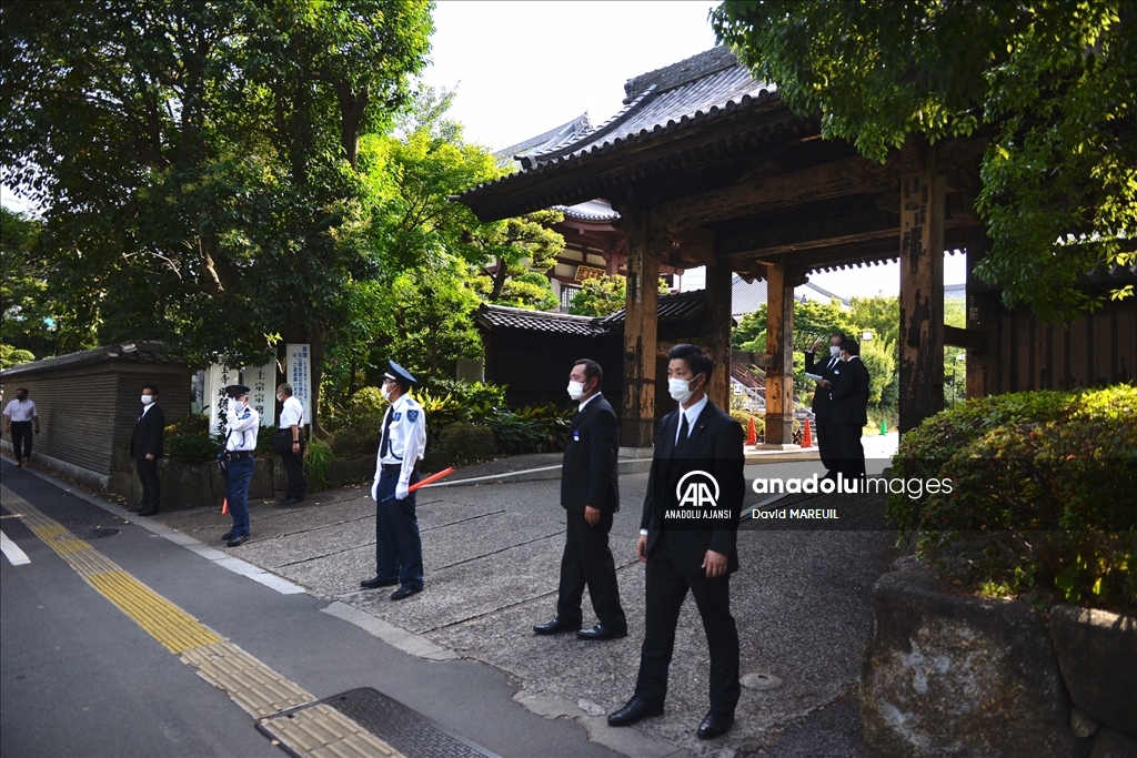 Eski Japonya Başbakanı Abe Şinzo için düzenlenen tören