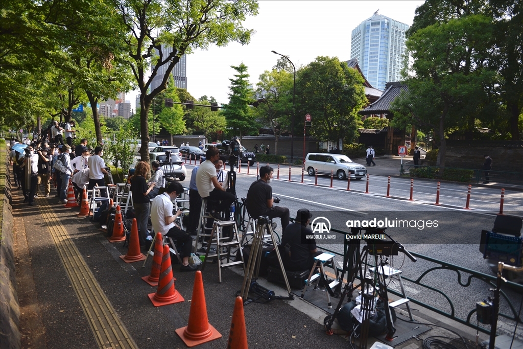 Eski Japonya Başbakanı Abe Şinzo için düzenlenen tören