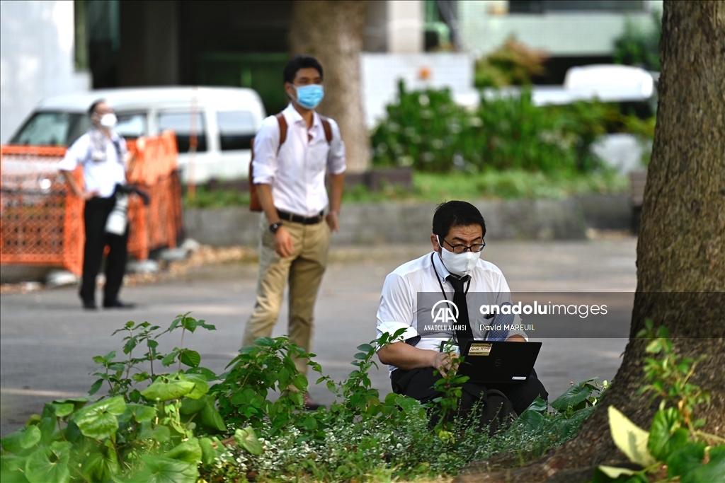 Eski Japonya Başbakanı Abe Şinzo için düzenlenen tören