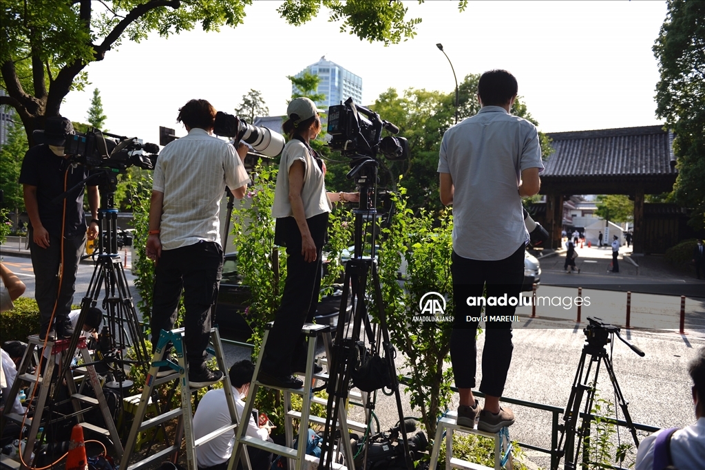 Eski Japonya Başbakanı Abe Şinzo için düzenlenen tören