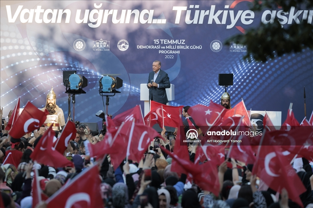 سخنرانی اردوغان به‌مناسبت روز دموکراسی و وحدت ملی در ترکیه