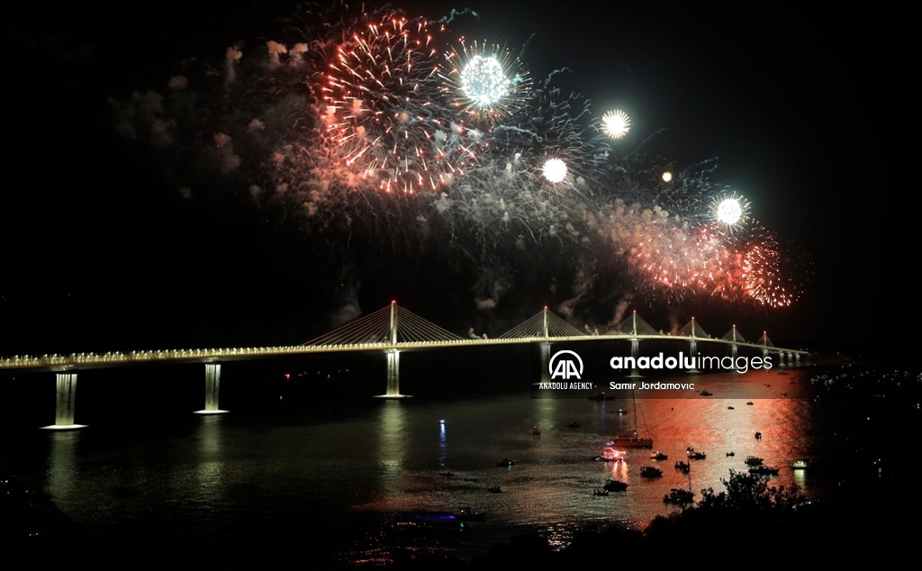 Peresmian Jembatan Pelješac di Kroasia