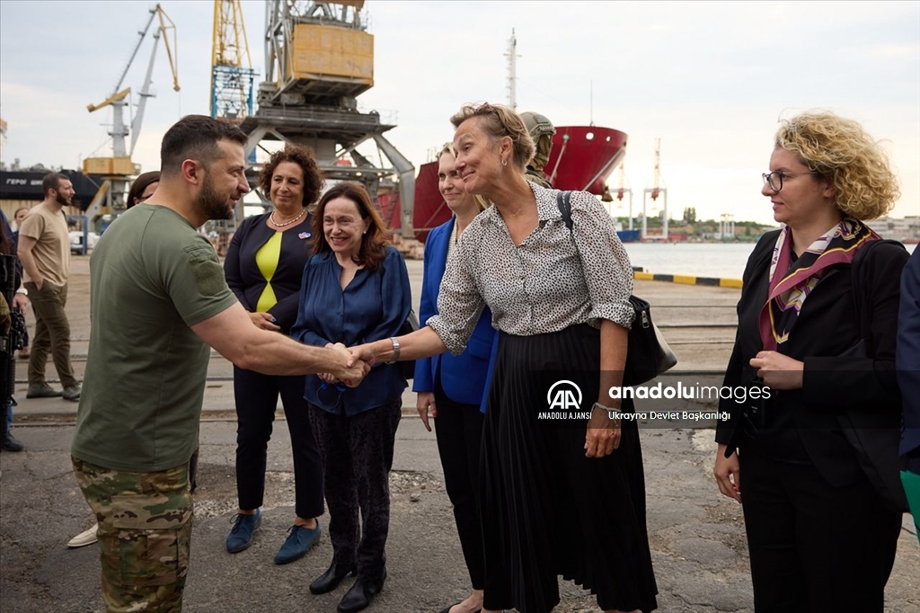 Ukrayna Devlet Başkanı Volodimir Zelenskiy Odessa'da