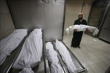 تشييع جثامين 5 فلسطينيين في غزة