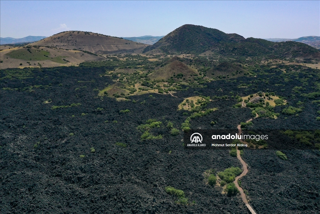 Manisa'daki "Yanık Ülke"  dron ile görüntülendi