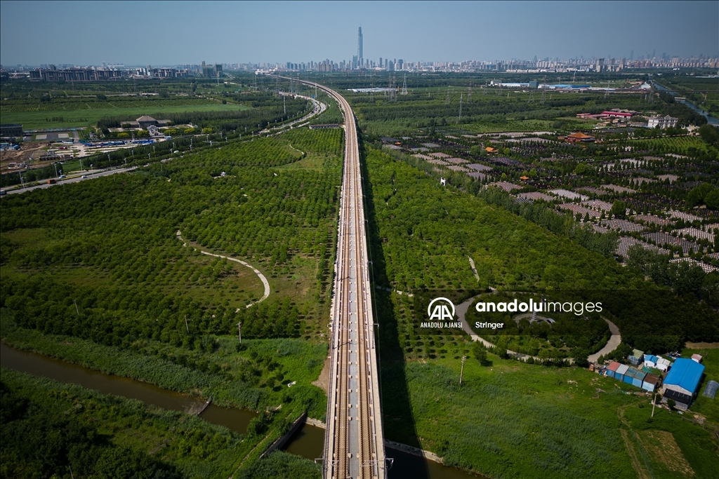 Çin'deki Tianjin Büyük Köprüsü