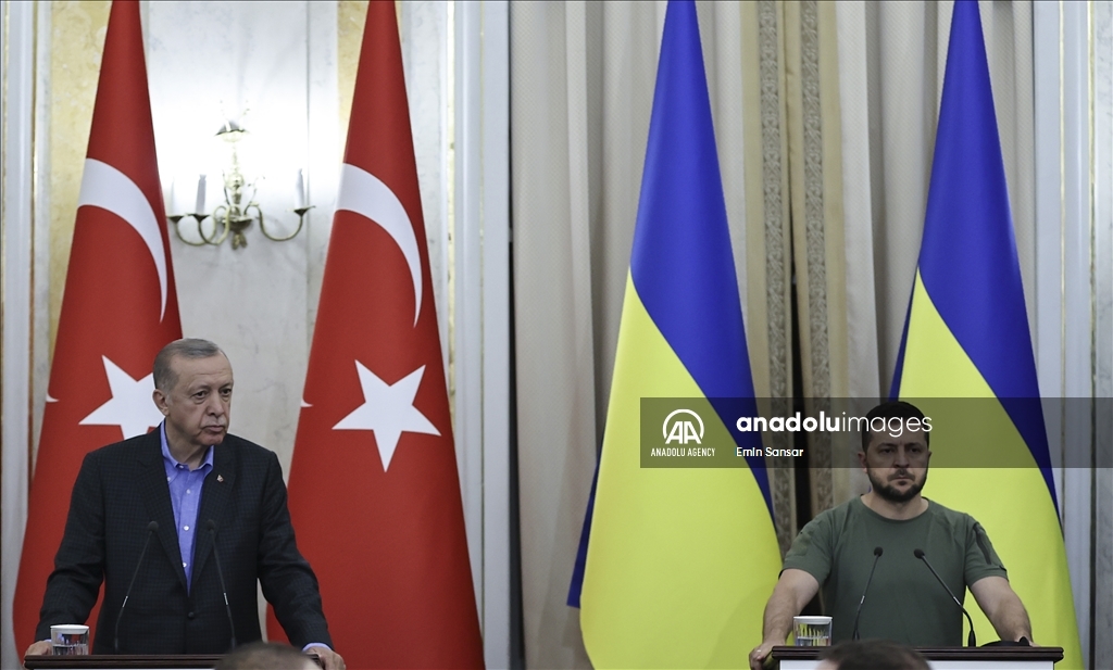 Erdogan - Zelenskyy - Guterres meeting in Lviv