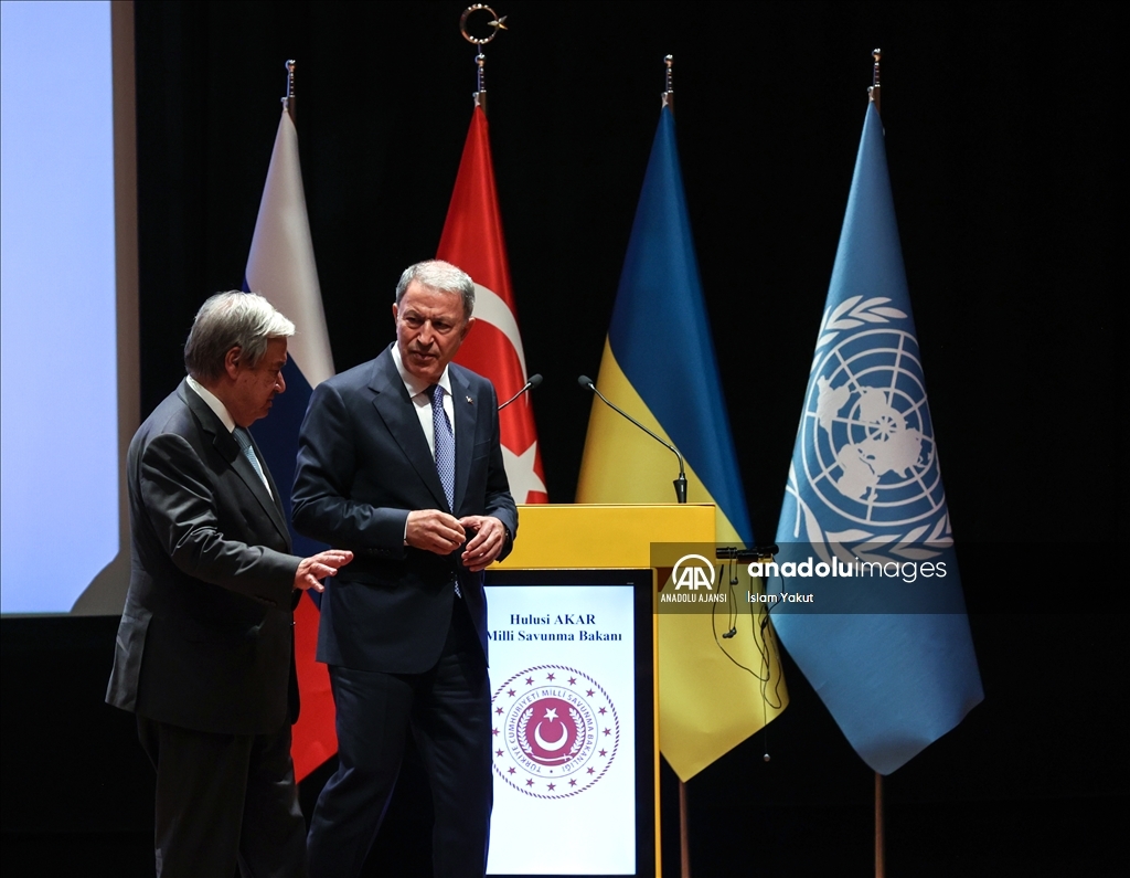 Milli Savunma Bakanı Akar - BM Genel Sekreteri Guterres ortak basın toplantısı