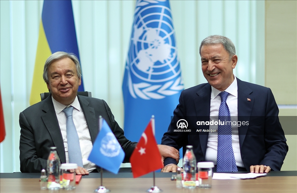 BM Genel Sekreteri Guterres, Bakan Akar'la ortak basın toplantısında konuştu: